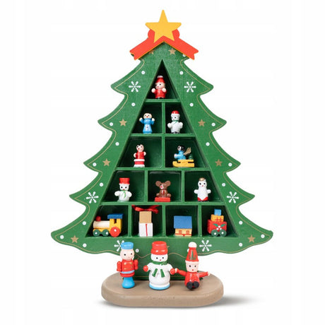 Dekorativer Weihnachtsbaum aus Holz, 29 cm Grün