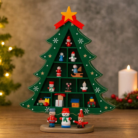 Dekorativer Weihnachtsbaum aus Holz, 29 cm