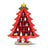 Dekorativer Weihnachtsbaum aus Holz, 29 cm Rot