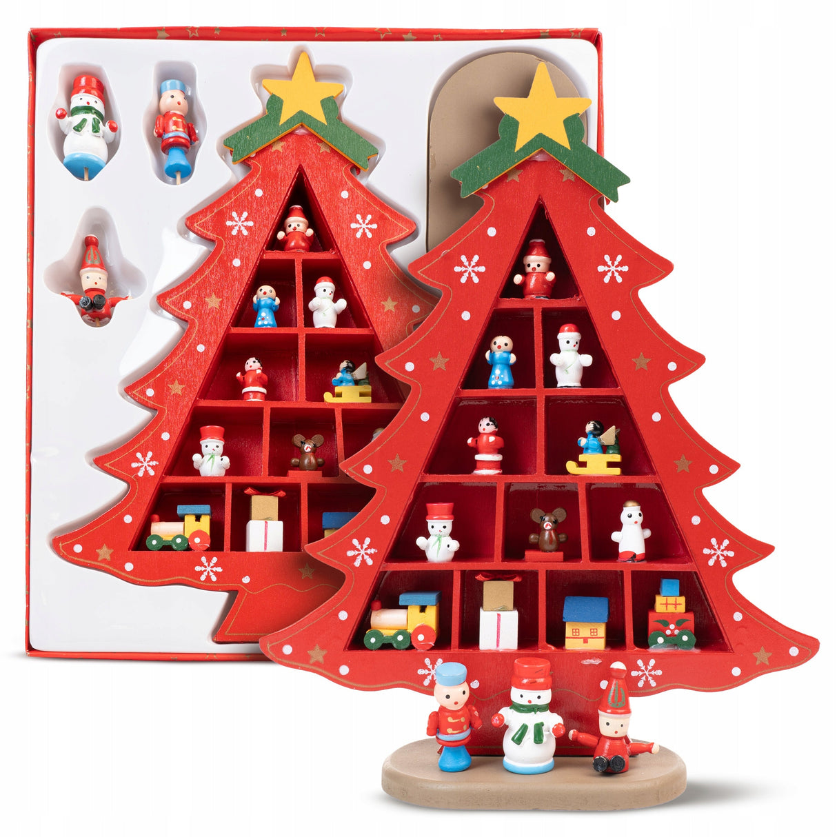 Dekorativer Weihnachtsbaum aus Holz, 29 cm