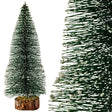 Grüner dekorativer Weihnachtsbaum mit Schneeeffekt 15cm