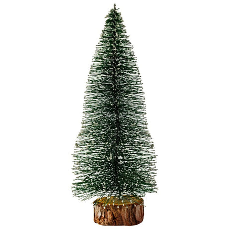 Grüner dekorativer Weihnachtsbaum mit Schneeeffekt 15cm