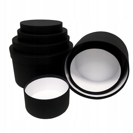Set mit 4 schwarzen Geschenkboxen