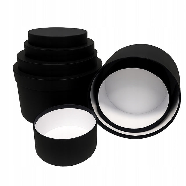 Set mit 4 schwarzen Geschenkboxen