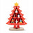 Dekorativer Weihnachtsbaum aus Holz, 18 cm Rot