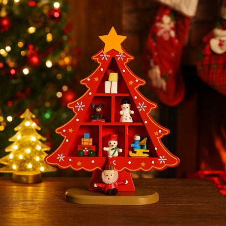 Dekorativer Weihnachtsbaum aus Holz, 18 cm