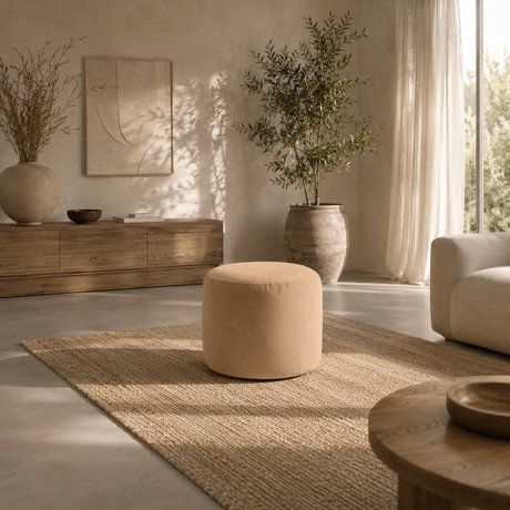 Sitzhocker Rund Fußhocker VELVET Verschiedene Farben