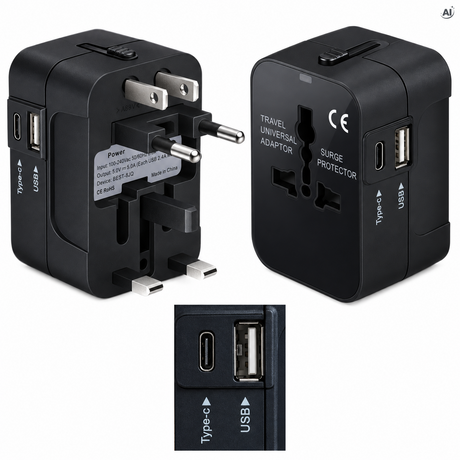 Universeller USB Reiseadapter