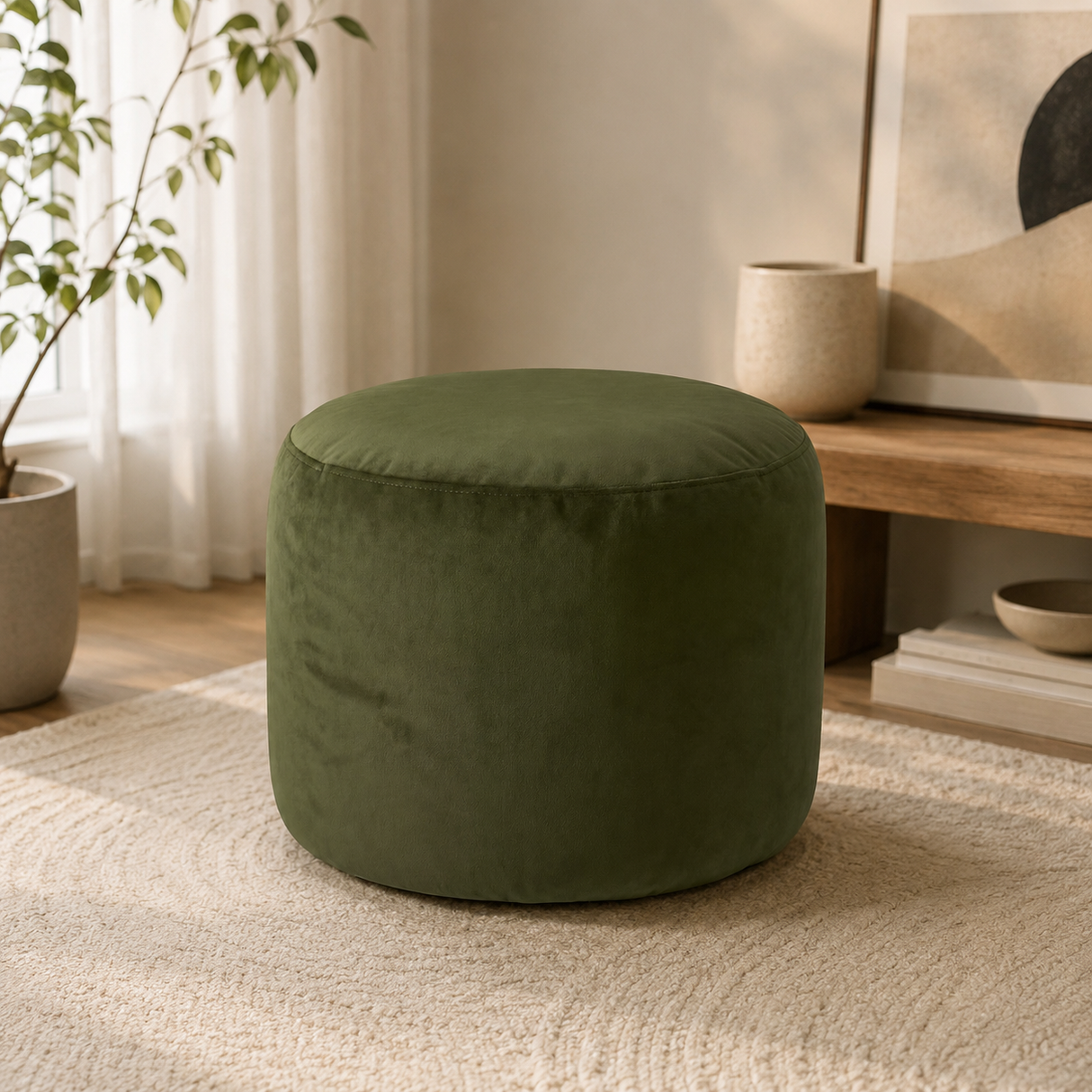 Sitzhocker Rund Fußhocker VELVET Verschiedene Farben