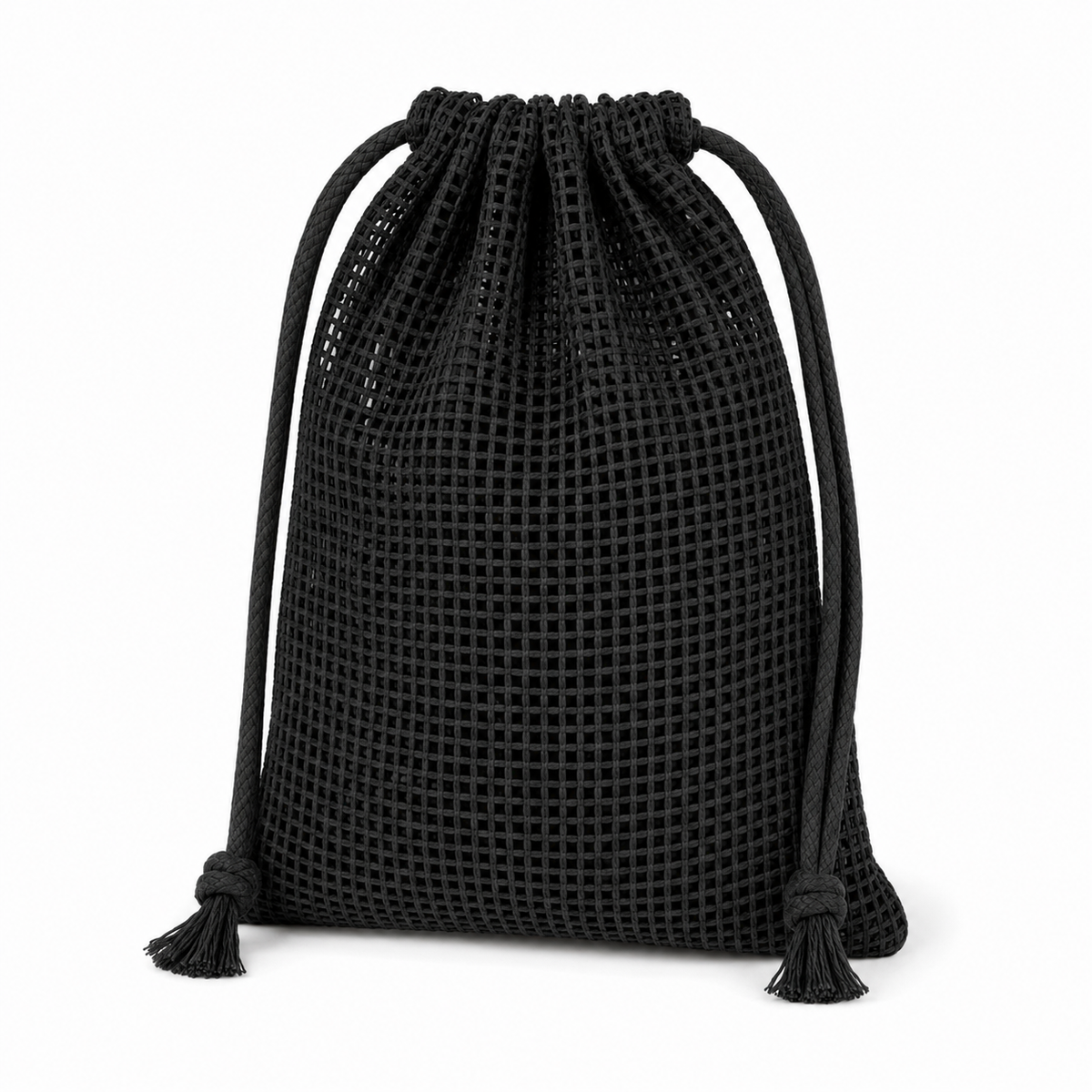 Baumwollnetzbeutel 150x200 mm – Schwarz