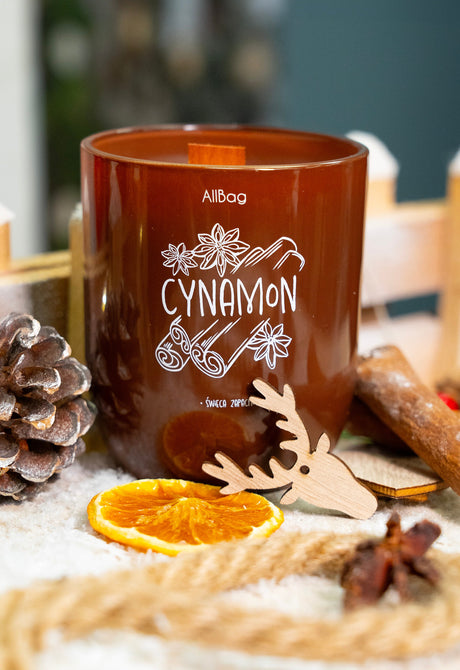 Duftende Sojakerze im Glas, Zimtduft