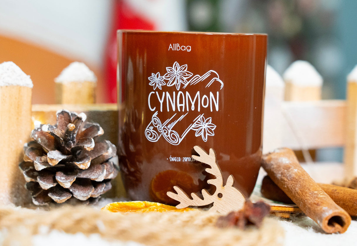 Duftende Sojakerze im Glas, Zimtduft