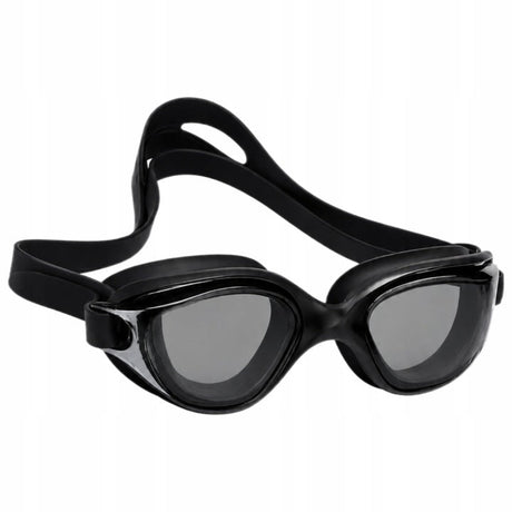 Schwarze Schwimmbrille mit Anti-Fog und UV-Schutz