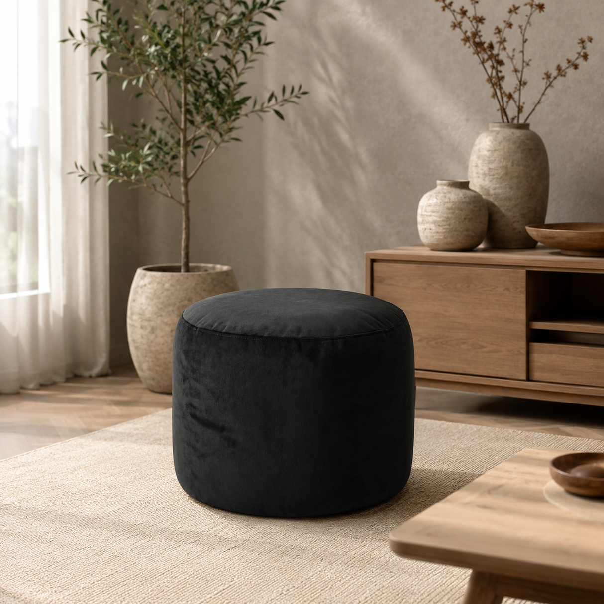 Sitzhocker Rund Fußhocker VELVET Verschiedene Farben