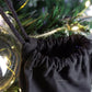 Weihnachtsbeutel aus Baumwolle 15x20cm BLACK RENTIER 220g