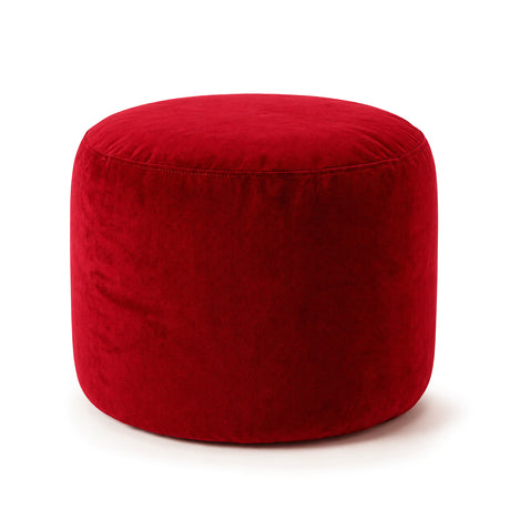 Sitzhocker Rund Fußhocker VELVET Verschiedene Farben Rot