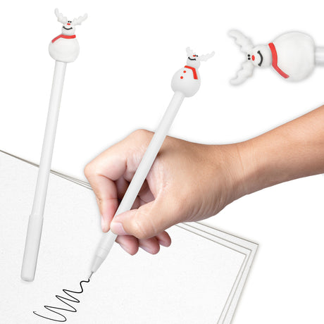 Rentierstift mit rotem Schal