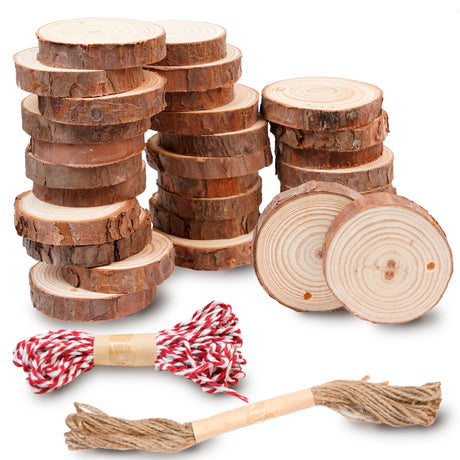 Holzscheiben-Set 30-tlg.