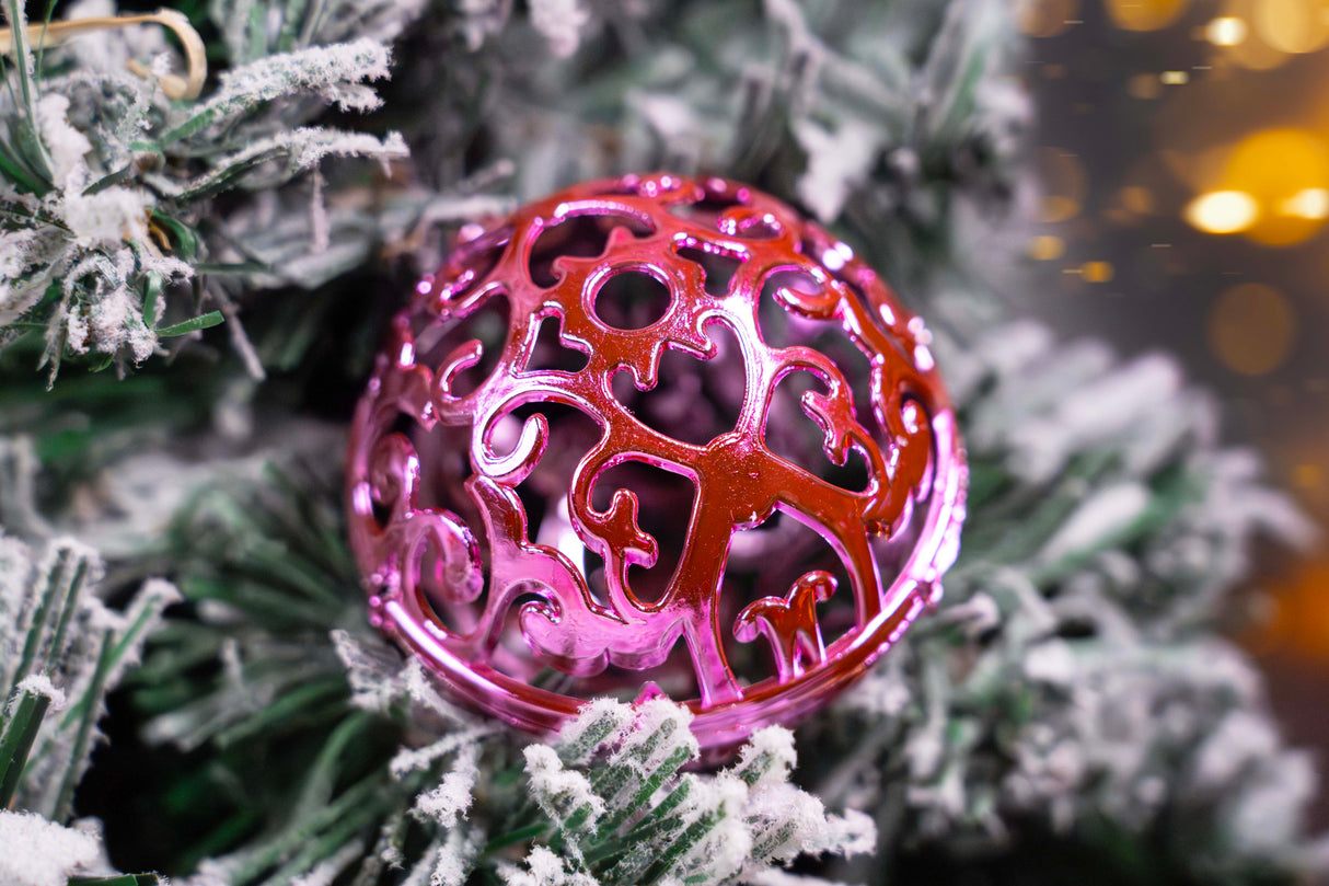 Weihnachtskugeln Set ROSA 6/4/3cm 100St.