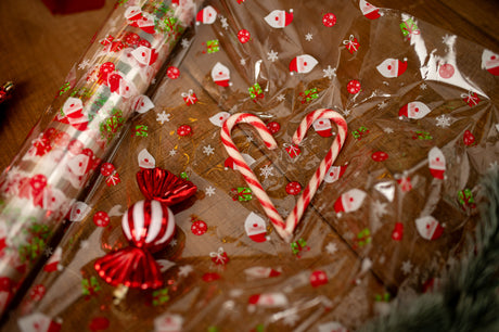 Weihnachtsfolien-Zellophanpapier zum Einpacken