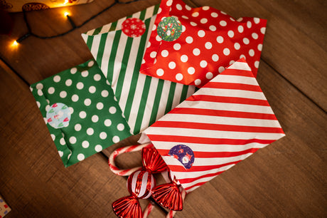 Papiertüten mit Aufklebern 24 Stück