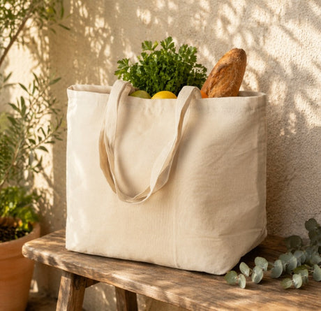 Baumwolltasche 480x100x450mm Ecru