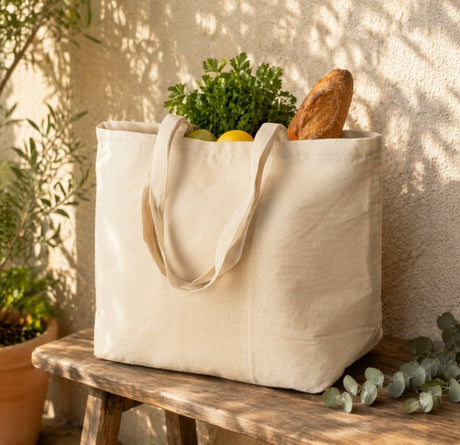 Baumwolltasche 480 × 100 × 450 mm – Natur