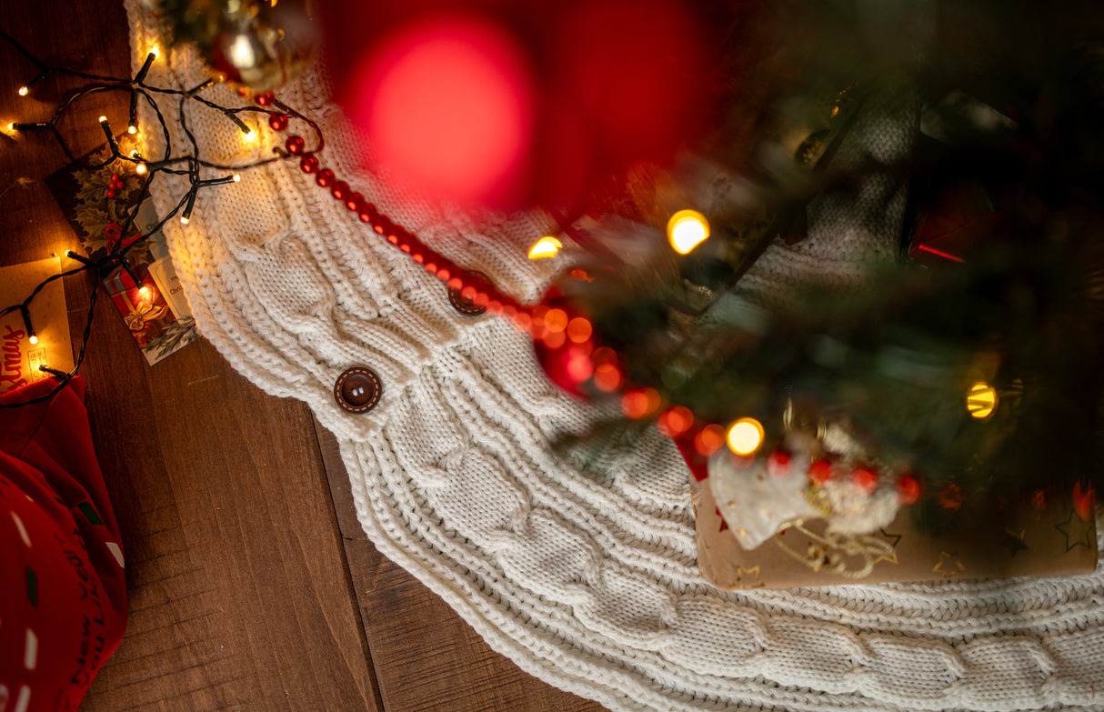 Weihnachtsteppich unter dem Weihnachtsbaum