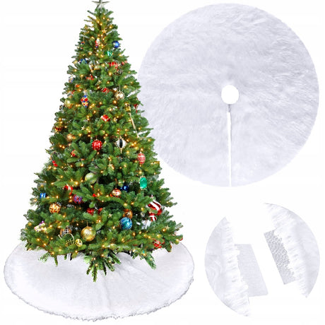Weihnachts-Plüsch-Baumrock Baummatte Weißer
