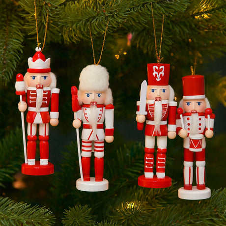 Nussknacker Weihnachtsbaumanhänger 4 St.