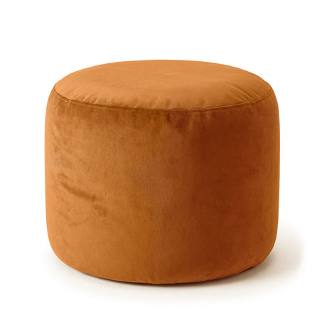 Sitzhocker Rund Fußhocker VELVET Verschiedene Farben Orange