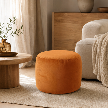 Sitzhocker Rund Fußhocker VELVET Verschiedene Farben