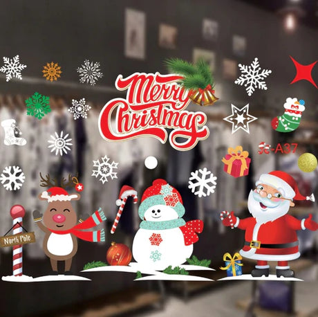 Weihnachtsaufkleber 35x50 cm "Merry Christmas"