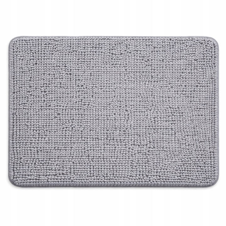 Badezimmermatte Mikrofaser Grau 50x80 cm
