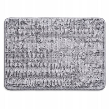 Badezimmermatte Mikrofaser Grau 50x80 cm