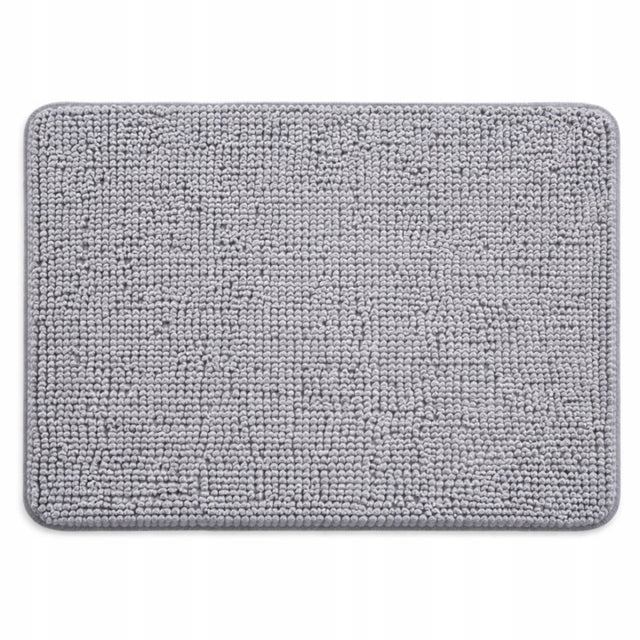 Badezimmermatte Mikrofaser Grau 50x80 cm