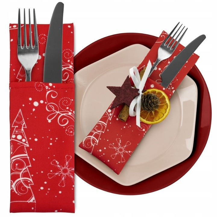 ROTER WEIHNACHTSBAUM Besteckdeckel