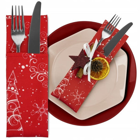 ROTER WEIHNACHTSBAUM Besteckdeckel