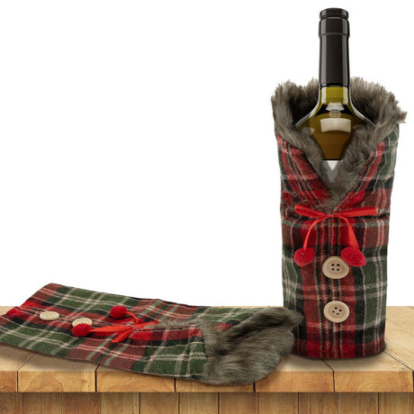 Weihnachts-Flaschenhüllen-Outfit, Farbe zur Auswahl