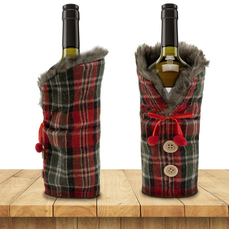 Weihnachts-Flaschenhüllen-Outfit, Farbe zur Auswahl
