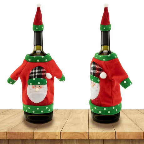 Weihnachtsflaschenhüllen mit Kappen MIX