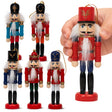 Nussknacker-Weihnachtsbaumhänger - 6er-Set