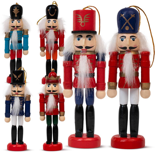 Nussknacker-Weihnachtsbaumhänger - 6er-Set