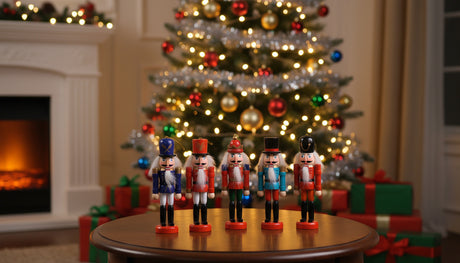 Nussknacker-Weihnachtsbaumhänger - 6er-Set