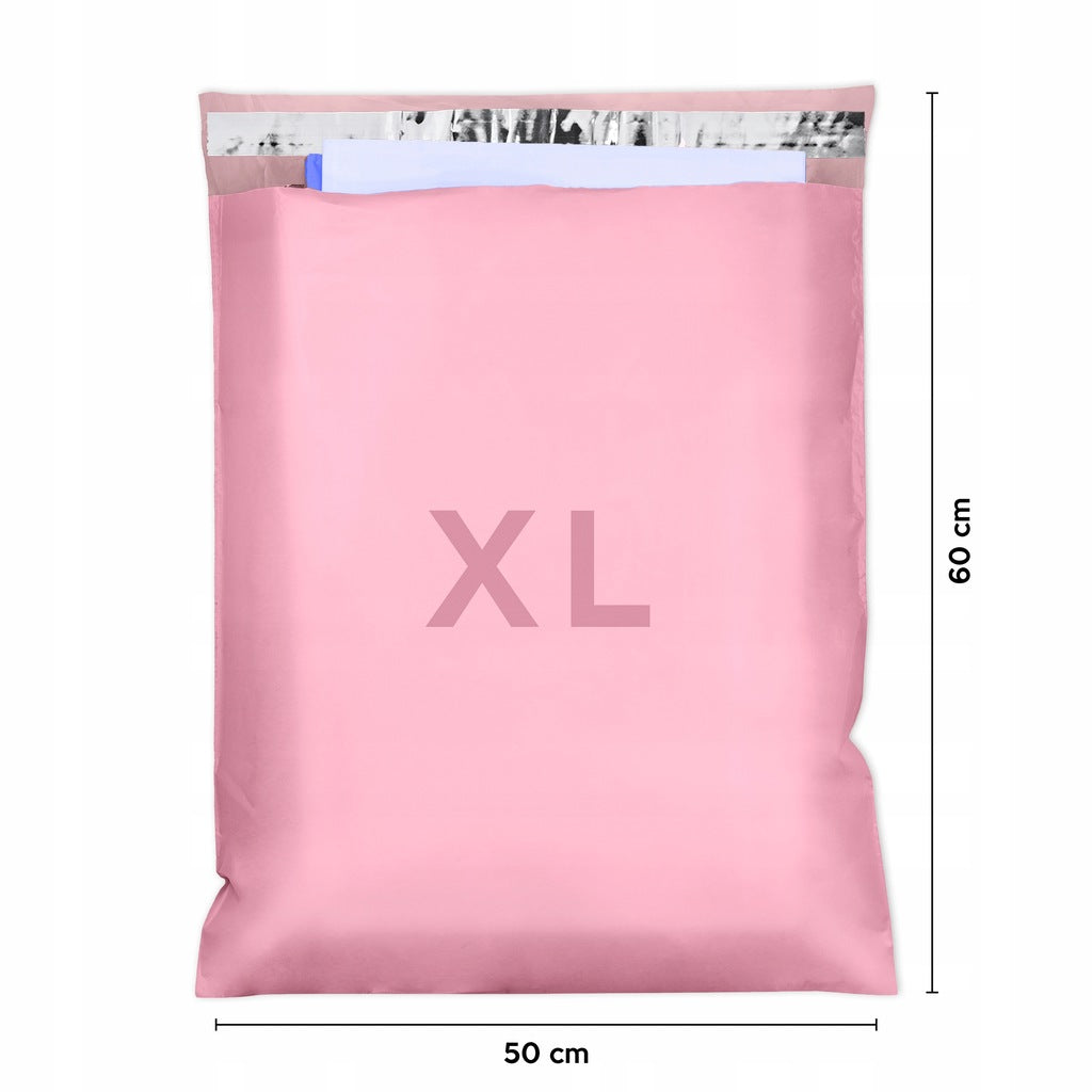 Versandbeutel Plastik Versandtaschen XL 500x600mm 50 Stk. ROSA