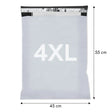 Graue Kurier-Folienbeutel 4XL 450x550mm Grau 50 Stück