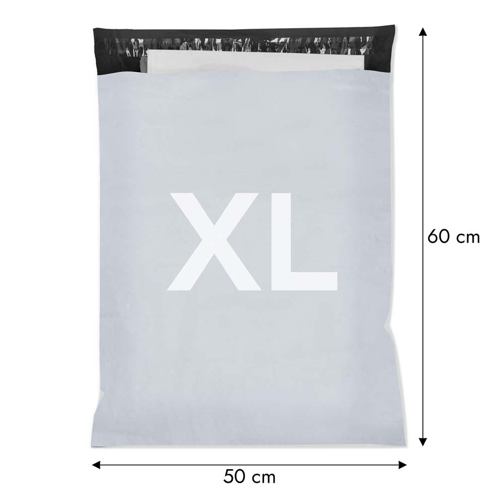 100 Stück XL 500x600 Versandbeutel Plastik Versandtaschen, Weiße Blickdicht Versandtasche XL 500x600 100 Stück