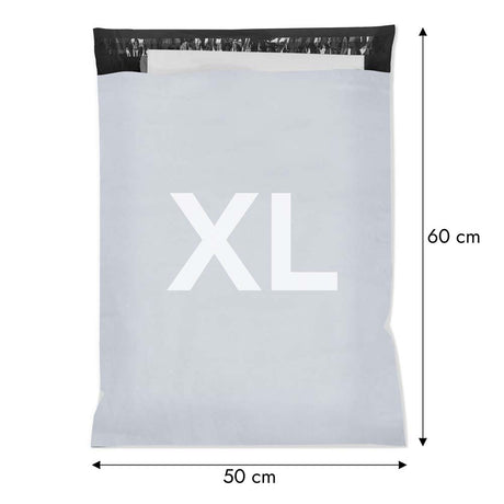 100 Stück XL 500x600 Versandbeutel Plastik Versandtaschen, Weiße Blickdicht Versandtasche XL 500x600 100 Stück