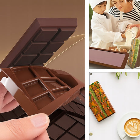 Silikon-Schokoladenform 10 Segmente Braun