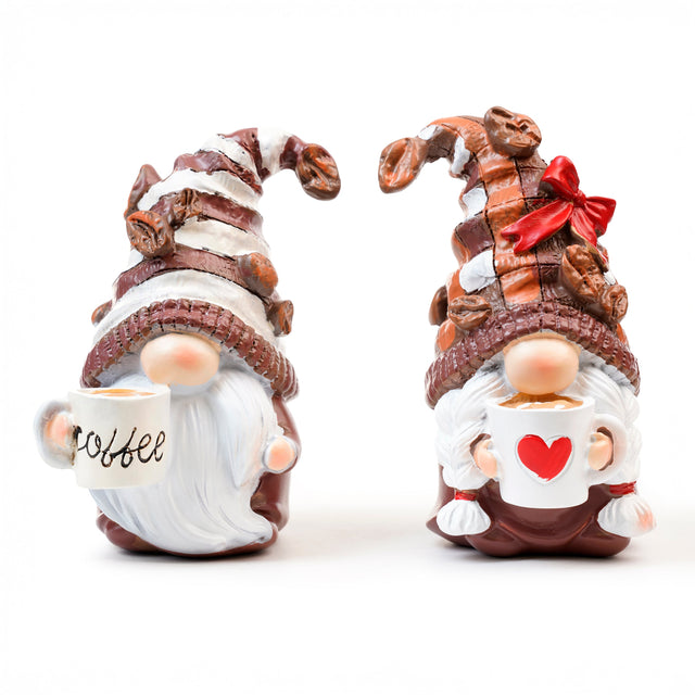 Gartenzwerg mit Kaffeefiguren